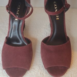COACH Suade Wedges
